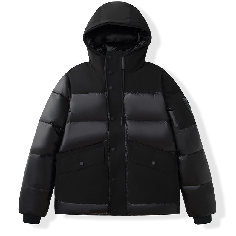 Otoño y invierno nuevos chaquetas encapuchadas corta chaqueta de negocios de hombre gruesa chaqueta de invierno caliente simple