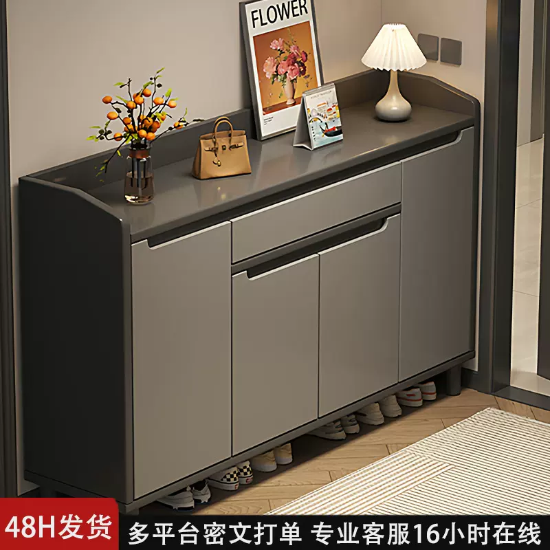 鞋柜家用门口收纳柜一体靠墙2025新款入户玄关储物柜室外简易鞋架