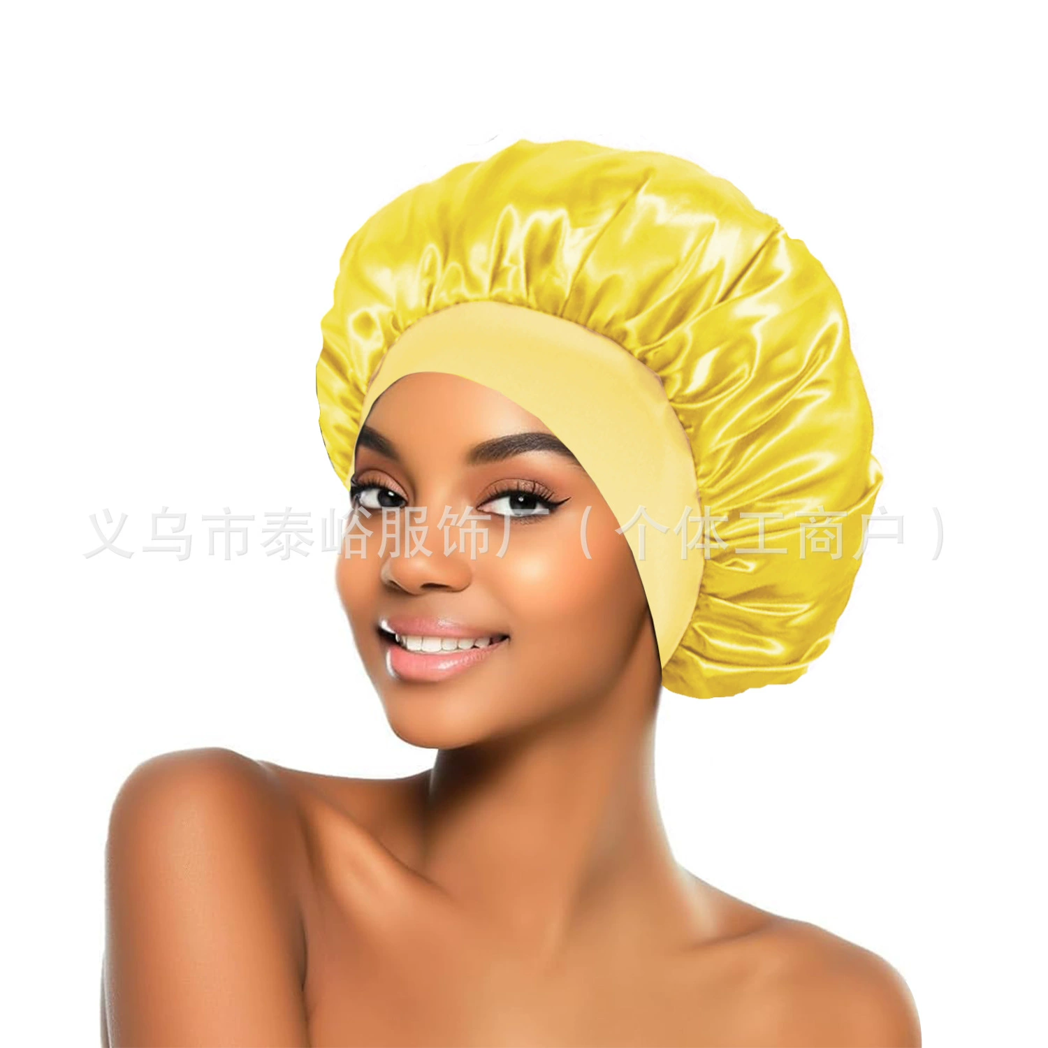 Elastic Nightcap Shower Bonnet, Sedin + Elastic Fabric, Soft Breathable, One Size
