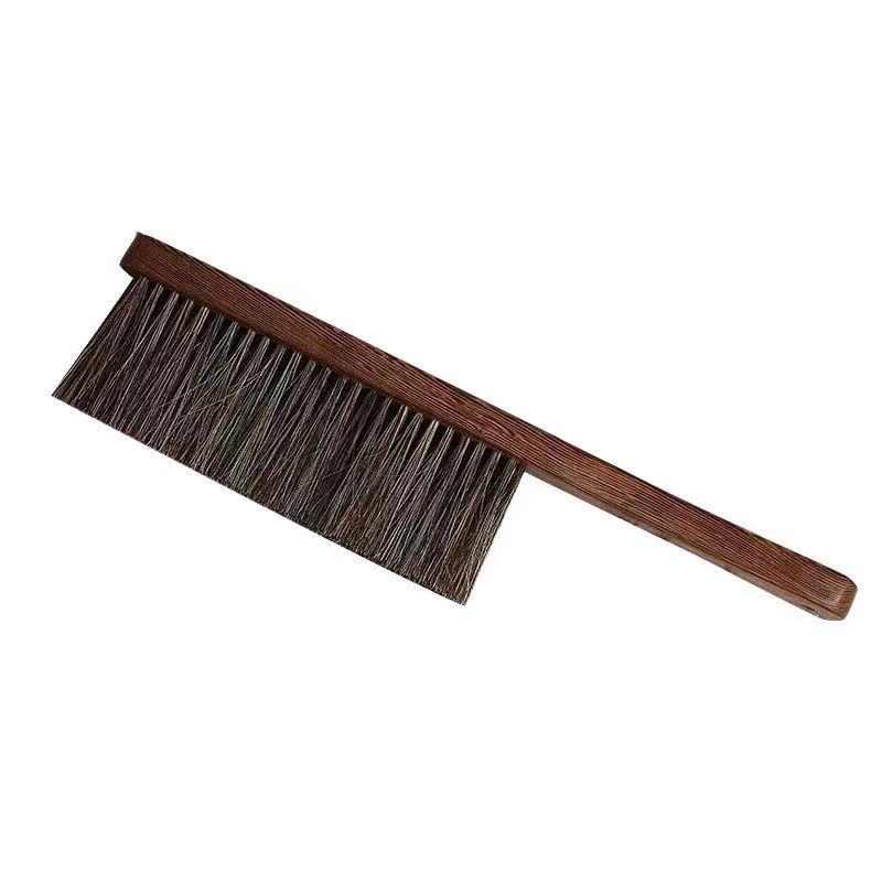 Cepillo de Cama de Madera de Wengué de Mango Largo y Cerdas Suaves para Eliminación de Polvo en Dormitorio