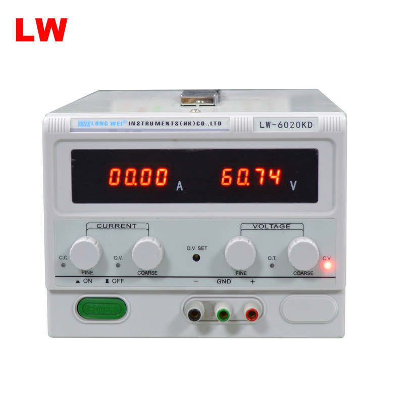 LW6020KD龙威厂家直销60V20A数显LED测试老化直流稳压流可调电源