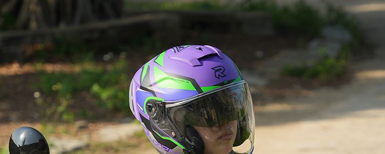 Rsv Motorcycle Helmet Men's No. 1 Women's Three-Quarter Helmet Electric Motorcycle Half Helmet Double Mirror Universal for All Seasons