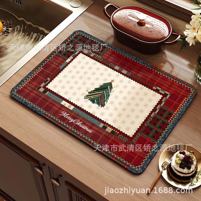 Almohadilla de drenaje transfronteriza, lodo de diatomeas, fácil de cuidar, almohadilla absorbente, encimera de escritorio de cocina, almohadilla de aislamiento antiescaldado, suministro directo de fábrica