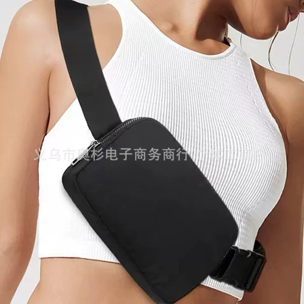 Loss-Making Promotion: Comfortable Lulu-Style Polyester Waterproof Chest Bag, Outdoor Sports Running Waist Bag, Crossbody Bag