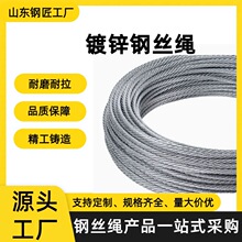 镀锌钢丝绳 7*7 户外大棚拉线晾衣固定钢丝绳工地捆绑钢绳现货