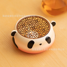 熊猫暖茶温茶炉围炉煮茶蜡烛款加热保温家用陶瓷底座温酒器烤橘子