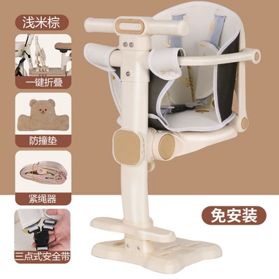 Motorcycle child seat – safe for babies - khaki-colored-strap-installation-anti-collision-pad-seat-cushion-three-point-safety-belt