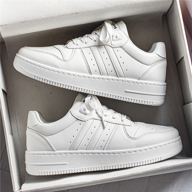 Men's Spring New Sneakers, Leather Breathable Sports and Casual Shoes for Teenagers and Students, Versatile, Trendy and Versatile White Shoes Men's Spring New Sneakers, Leather Breathable Sports and Casual Shoes for Teenagers and Students, Versatile, Trendy and Versatile White Shoes