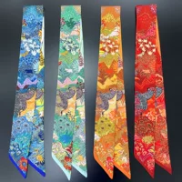 Весна корейское издание Plant Jungle Madam Ms. Antrocyric Silk Tibetan Ribbon Tibetan Ribbon Hair River Scarf Шарф