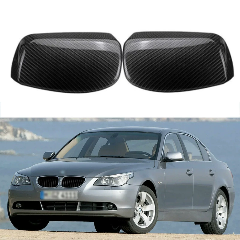 Подходит для BMW 03-08 E60 E61 E63 E64 — накладки на зеркало заднего вида, декоративные крышки зеркал, замена карбона