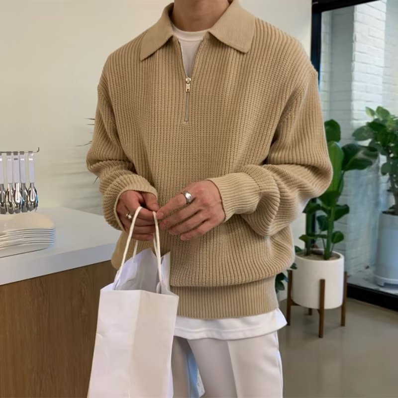 Knitted retro polo