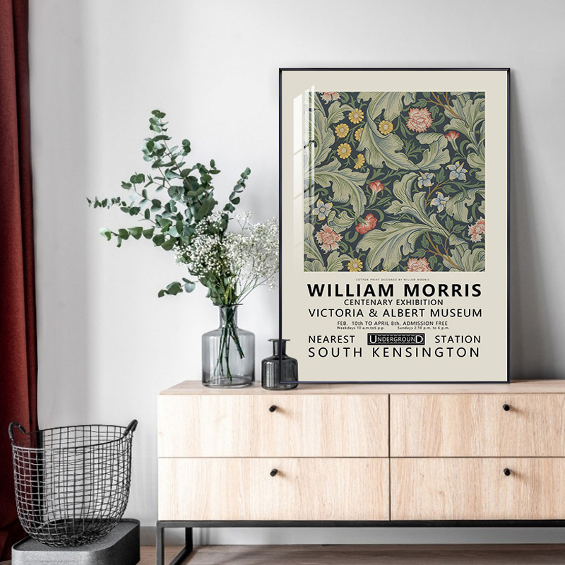 William Morris William Morris Flower Coffee Shop Decorative Painting Homestay Living Room Bedroom Dining Room Hanging Painting