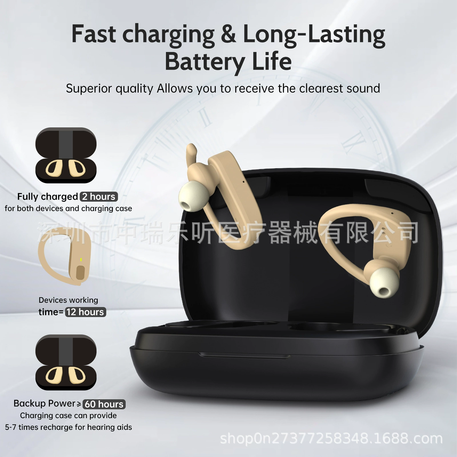 Digital hearing aid ZR-H715A DSP chip AI smartman voice recognition noise reduction and comfortable source factory