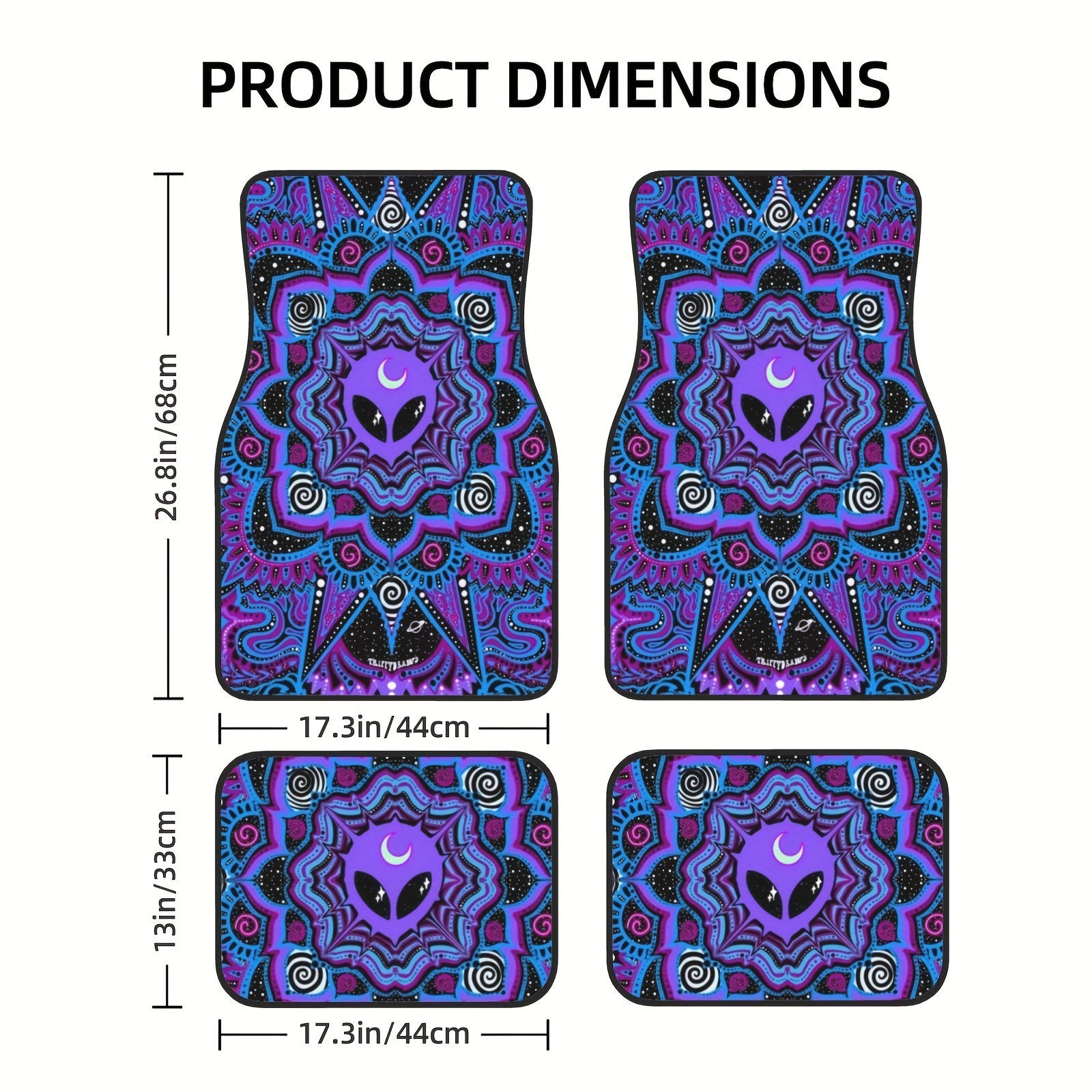 Almohadillas para automóviles estadounidenses transfronterizas juegos de cuatro piezas de Halloween resistentes al desgaste y a la suciedad almohadillas para el suelo fáciles de cuidar para los hogares almohadillas de terciopelo de cristal image 9