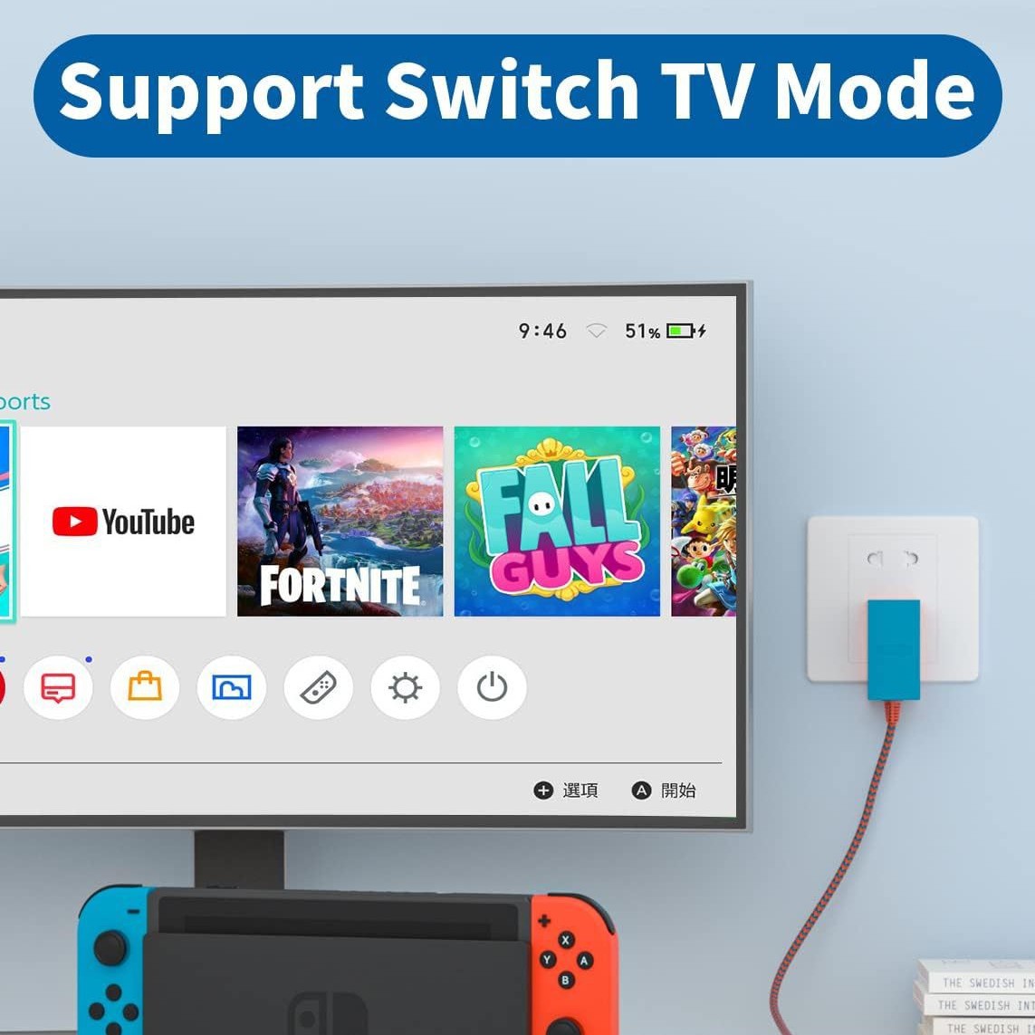 Aplicable al cargador del INTERRUPTOR adaptador de salida de voltaje dual 5V 15V ventas directas de la fábrica