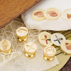 火漆印迷你小尺寸豆豆黃銅章DIY手工封口貼信紙邀請函生日禮物