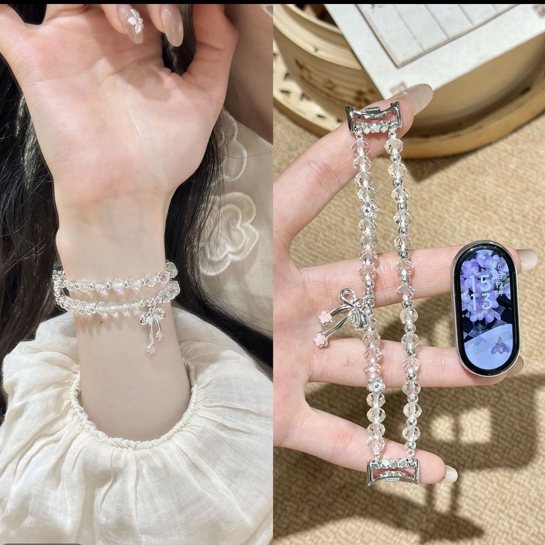Compatible with Xiaomi Mi Band 10/9/8 Summer Hot Selling Sweet Bow Strap Redmi 6/5/4 Huawei Fit34