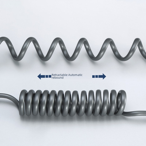 2m3mTPU Soft Tube Telescopic Spring Tube Explosion-proof Stretch Shower Hose Telephone Line Spray Gun Shower Head High Quality Water Pipe 