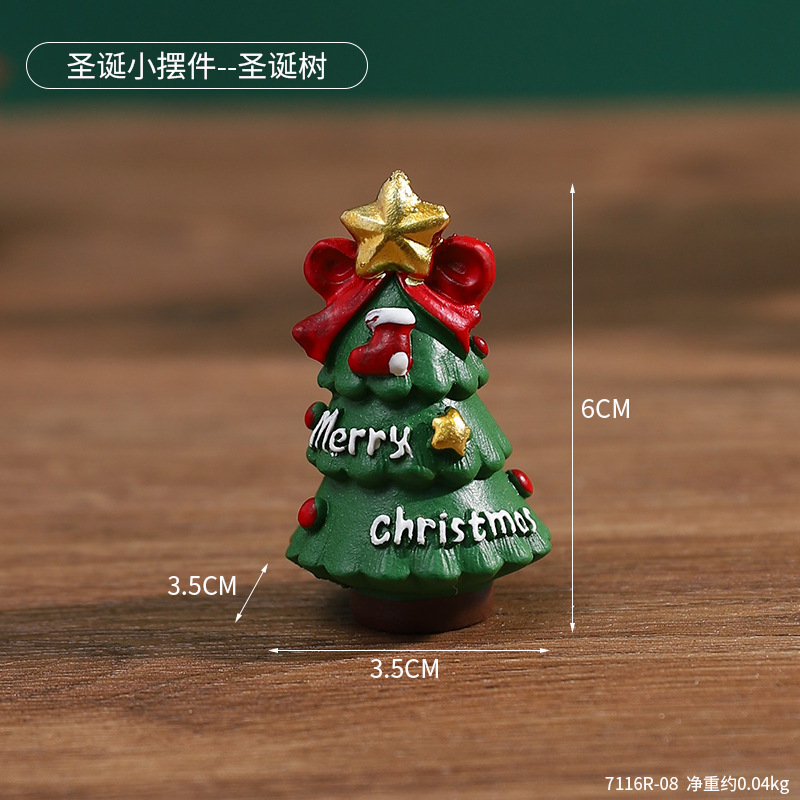 Christmas Small Ornaments Kindergarten Small Gifts Children's Cute Resin Decorations Gift Desktop Mini Christmas Tree