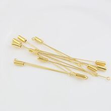 9字针铜插针胸针配件一字针长别针50mm饰品胸花布艺手工材料