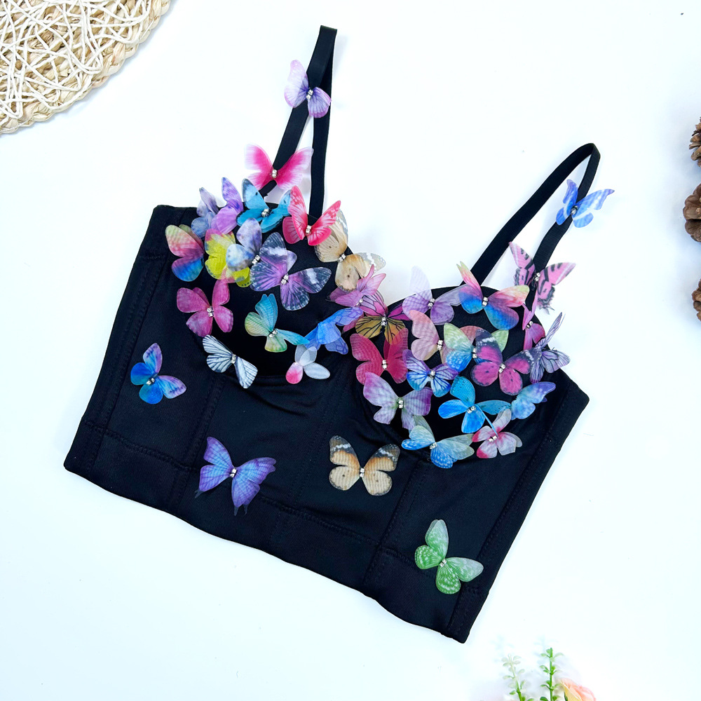 Skinny Fit Type Wholesale Women's Vacation Sexy Butterfly Tank Tops