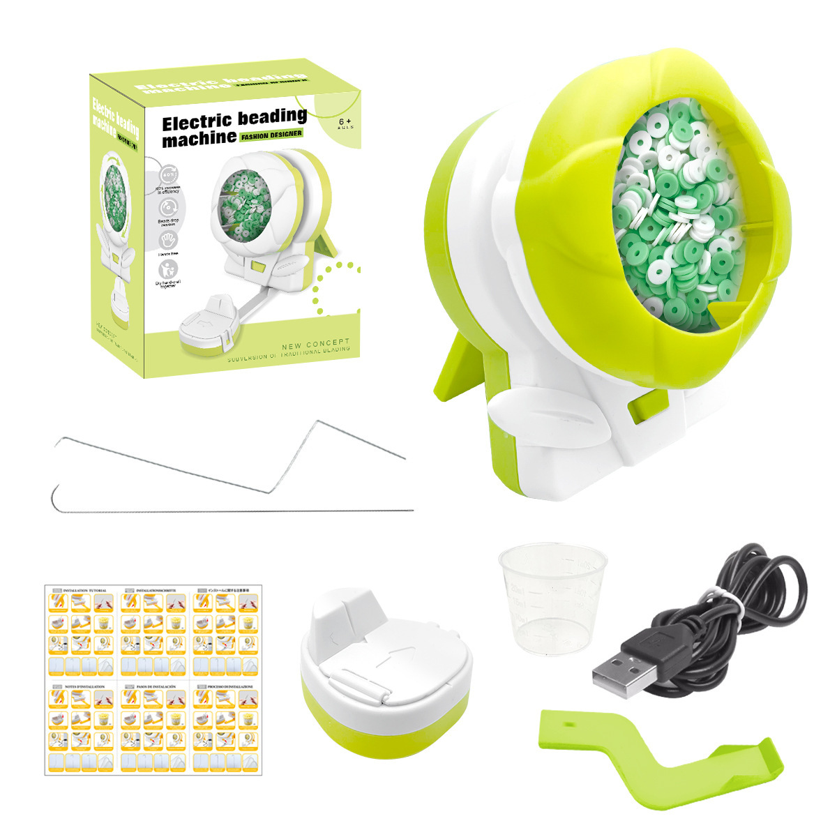 Herramientas de cuentas automáticas cuentas diy manual USB enchufe perforador de cuentas cuentas de cerámica suave cuentas eléctricas