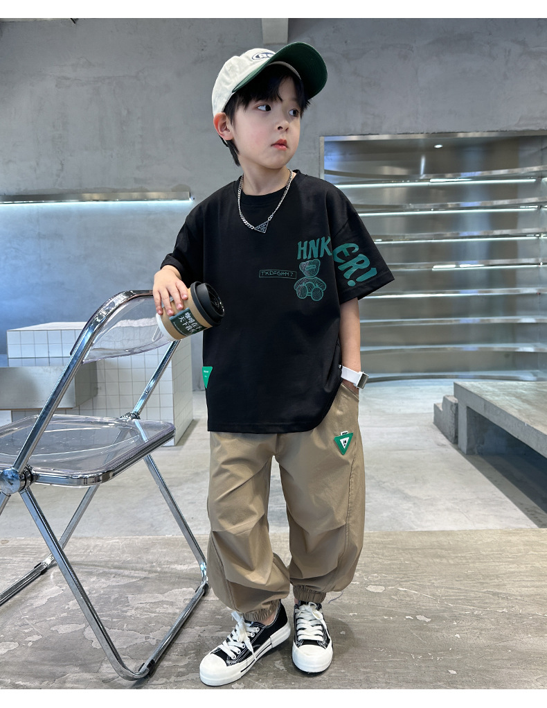 Conjunto ropa niño verano moda estilo mangas cortas verano_voghion.com