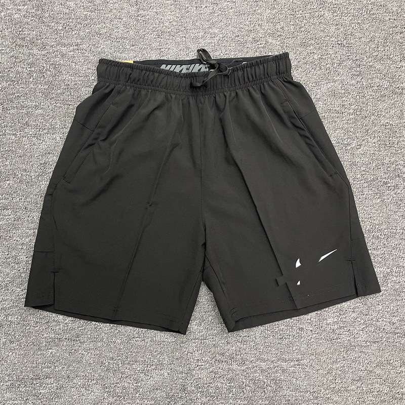 Lightweight quick-dry shorts, woven, breathable, with zipper, sports, slit, casual, breathable, loose fit, for fitness and running, four-quarter length, foreign trade Lightweight quick-dry shorts, woven, breathable, with zipper, sports, slit, casual, breathable, loose fit, for fitness and running, four-quarter length, foreign trade