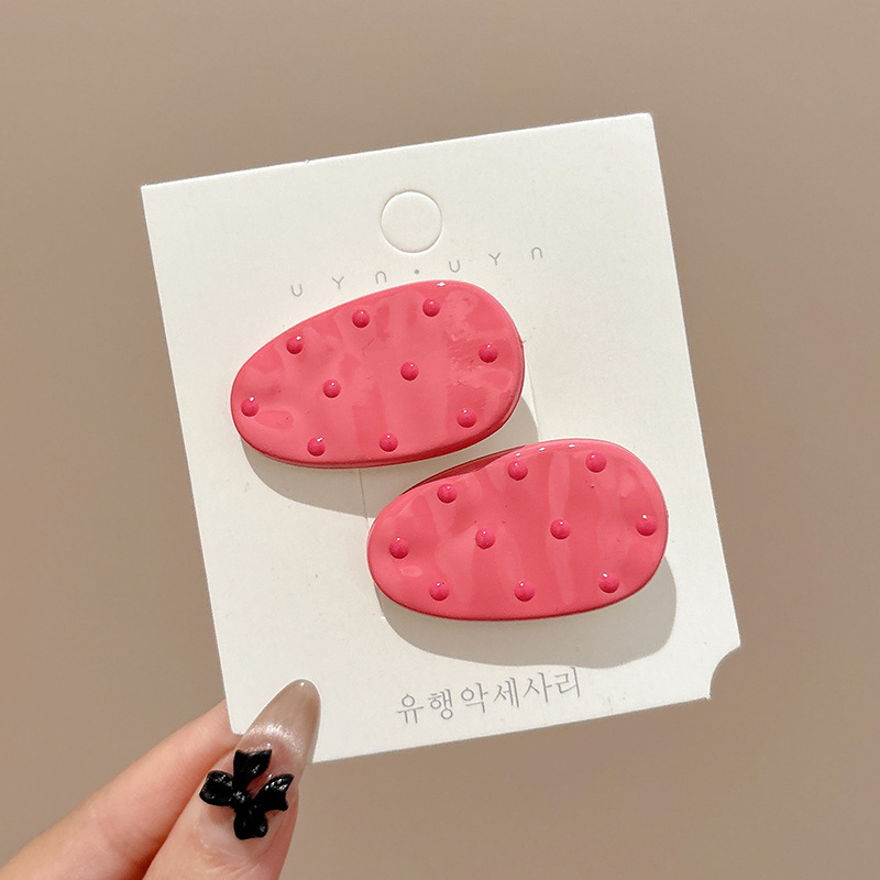 Clip de cabello de flor de leopardo para mujeres clip de cabello de alto nivel frente clip de frangeo 2025 nuevo clip lateral clip de cabello toque