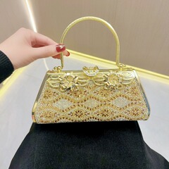新型のクロスボーダーの女性欧米のレトロなダイヤモンドの小さい包みのファッションの宴会のタキシードのハンドバッグは斜めに宴会の包みにまたがります。