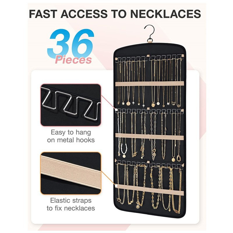 Amazon nuevo stock de joyería colgante portátil de almacenamiento gancho de cinta gancho de metal de doble cara estante de joyería image 1