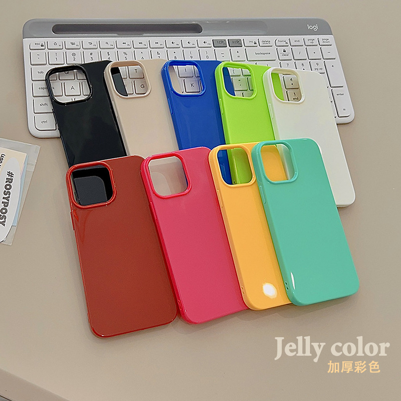 Fluorescent Jelly 17Pro Max Apple 16 Phone Case 11 Silicone Iphone13 Compatible 14 Thickened 15 Wholesale X Fluorescent Jelly 17Pro Max Apple 16 Phone Case 11 Silicone Iphone13 Compatible 14 Thickened 15 Wholesale X