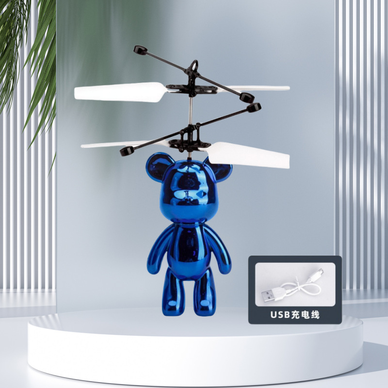 Violent bear electroplated blue