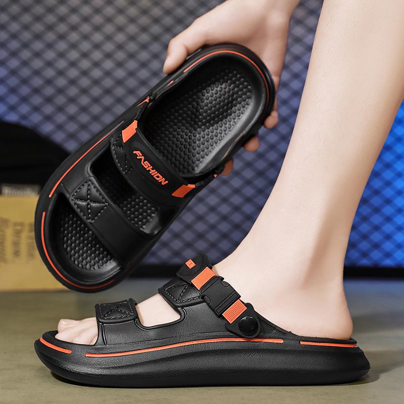 2025 nuevas zapatillas deportivas para exteriores, moda de verano para hombres, resistente al desgaste, pisando mierda, pies, sandalias de playa de doble uso para conducir