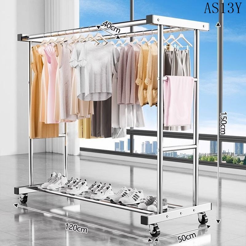 [더블폴 - 단층수납 120cm] 두꺼운 아연도금 - 프리메탈휠