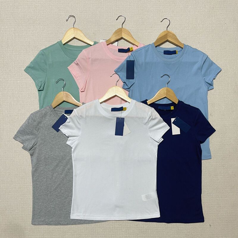 Pl Little Horse Embroidery Scannable Qr Code High-Quality Classic Round Neck Pure Cotton T-Shirt for Women Casual Versatile Summer Short Sleeve Top Pl Little Horse Embroidery Scannable Qr Code High-Quality Classic Round Neck Pure Cotton T-Shirt for Women Casual Versatile Summer Short Sleeve Top