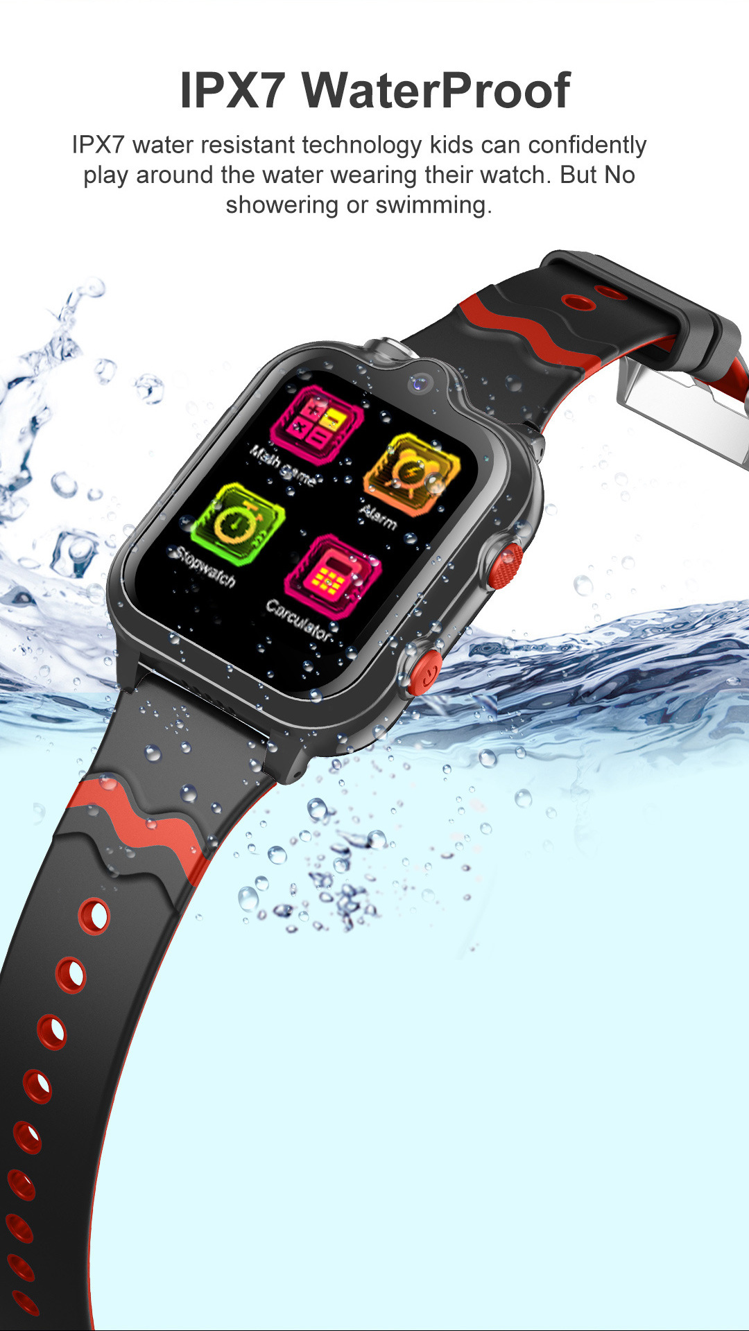 Cross-border D35 children's phone smartwatch, 4G video, GPS positioning, camera, waterproof, step counting, 900MAH, multi-language undefined