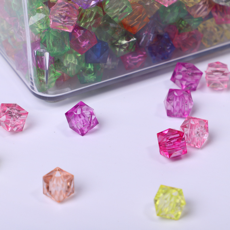 DIY 手作りビーズ材料正方形菱形ビーズワイヤーカスミソウアクリルビーズ透明ビーズルースビーズ|undefined