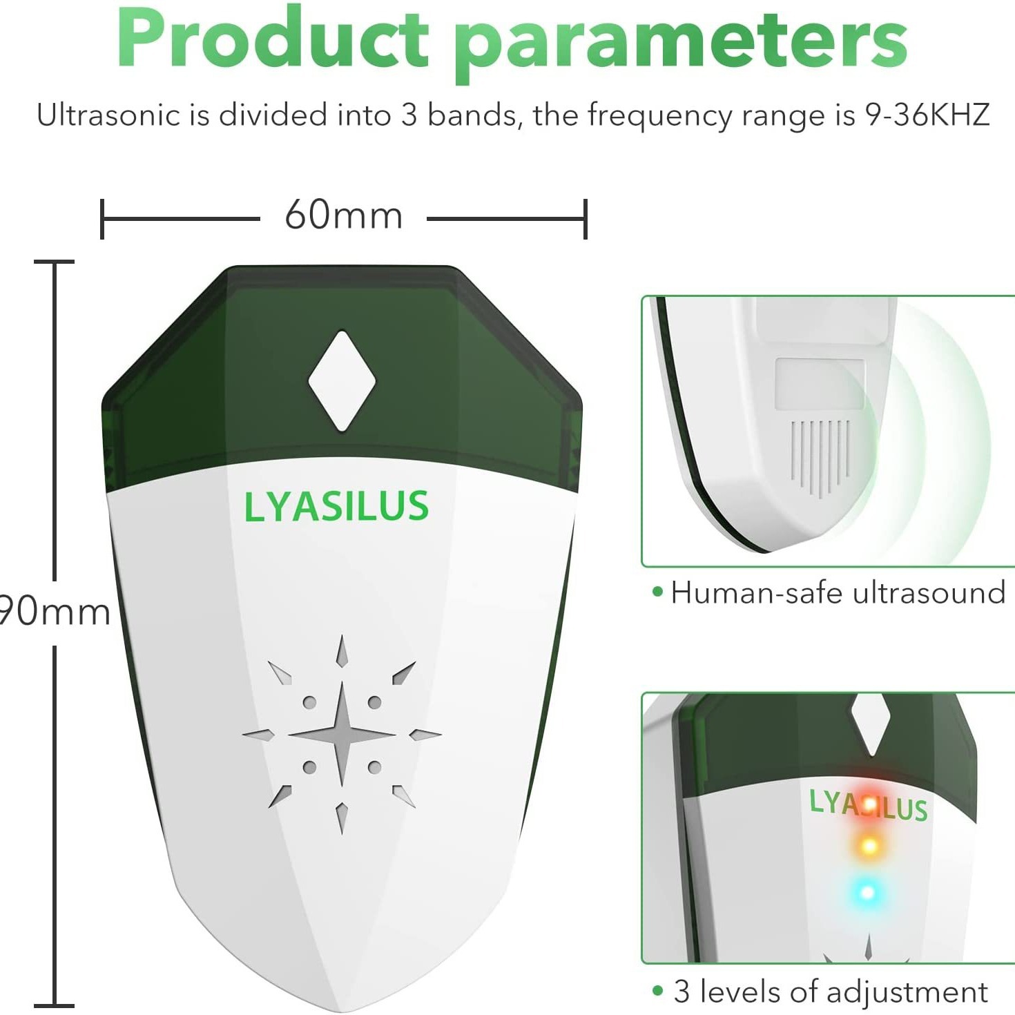 Factory Supply Ultrasonic Electronic Pest Repeller Smart Mouse Repeller Ultrasonic Cockroach Killer Wholesale