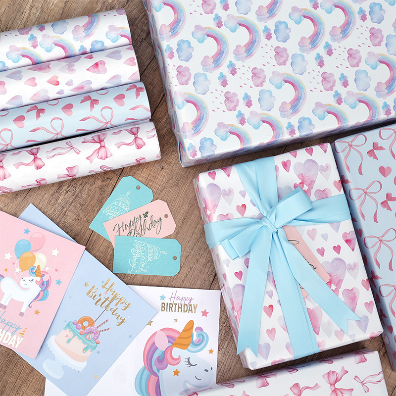 Transfronterizos exclusivos para papel de regalo de arco rosa creativo de dibujos animados juguetes de papel de regalo de cumpleaños de gran tamaño