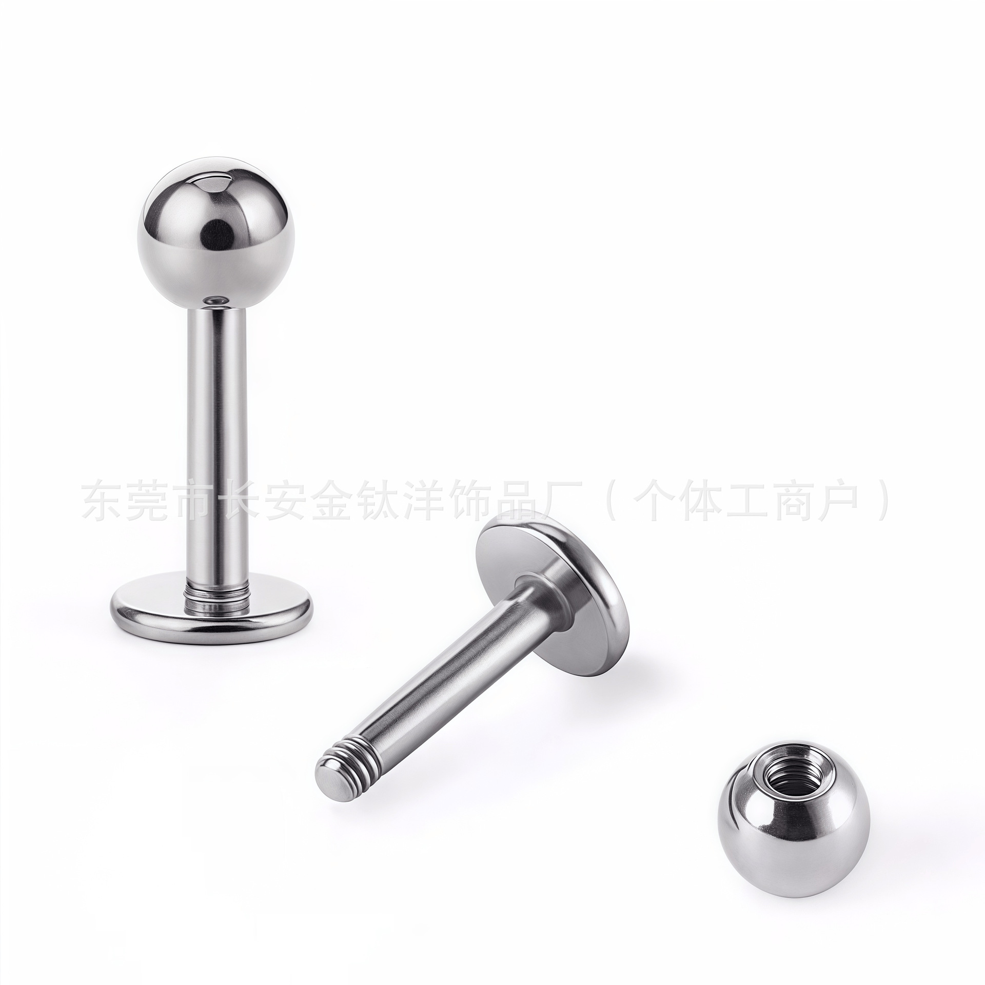 Pointed titanium steel lip stud product view