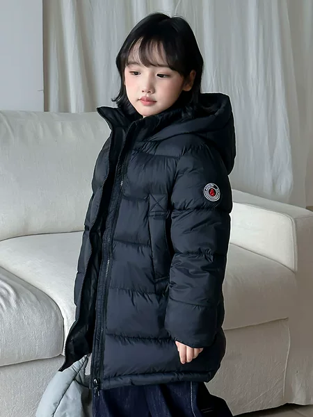 Autumn and Winter Children's Mid-Length Thickened Warm Cotton Clothing, Boys' and Girls' Cotton Jackets, Cotton Coats for Older and Younger Children