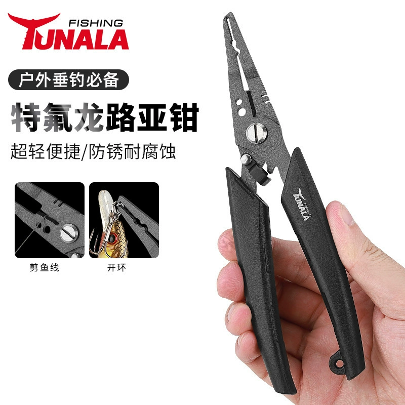 Новые рыболовные плоскогубцы с открытой цепью и встроенными пружинными рыболовными плоскогубцами, многофункциональные плоскогубцы из нержавеющей стали с тефлоновыми приманками