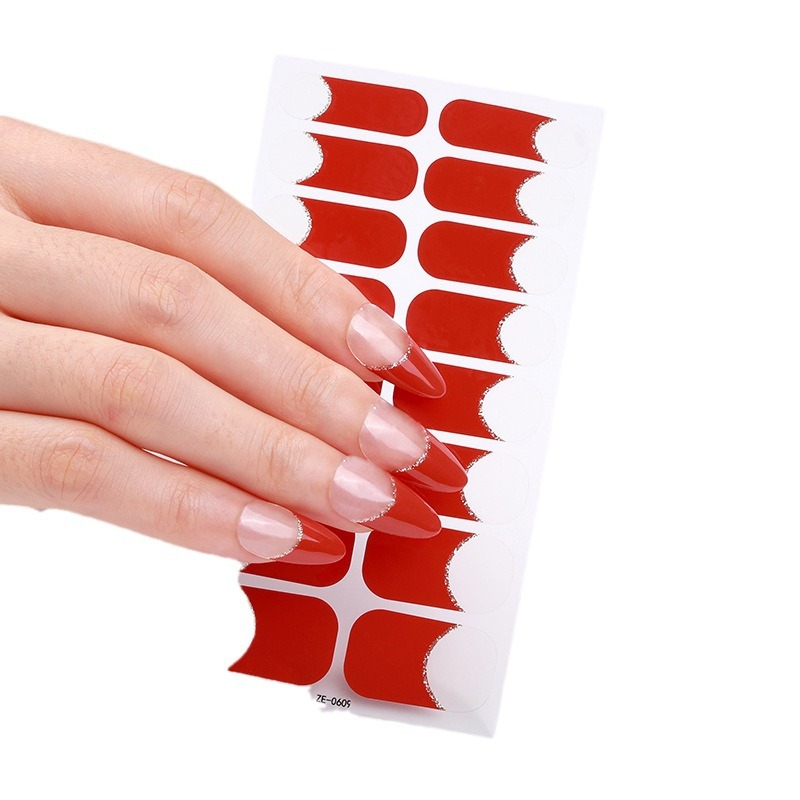 waterproof solid color nail stickers for nails