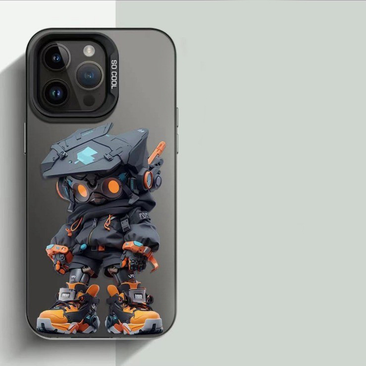 Stylish Silver Mech Phone Case For Iphone Protective Cover_voghion.com