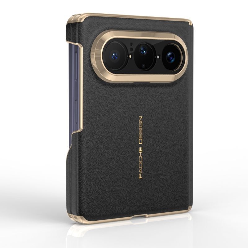 Suitable for Huawei Pura X Max Mobile Phone Case Puraxmax Collector's Edition Protective Cover Magnetic Center Axis Plain Leather Foldable