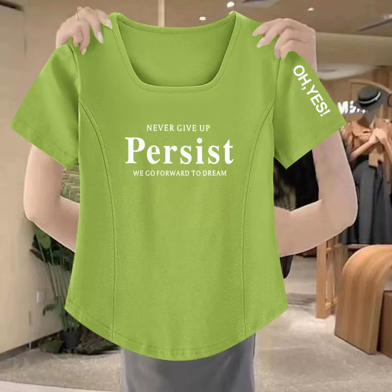 Футболка для полных женщин (PERSIST/KSLR), летняя, свободный крой, M–4XL