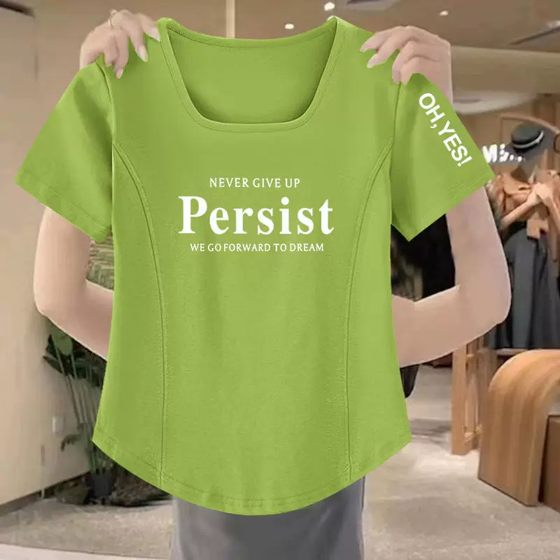 Футболка для полных женщин (PERSIST/KSLR), летняя, свободный крой, M–4XL