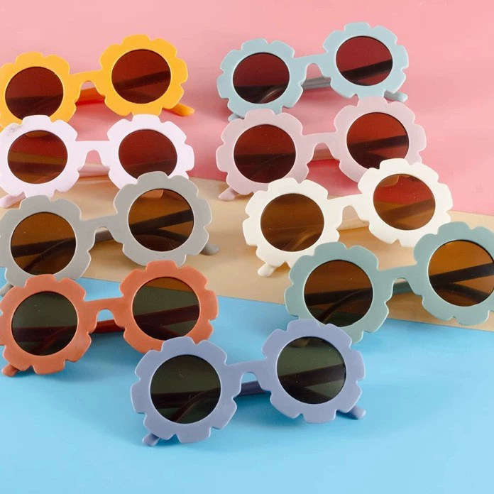 Детские солнцезащитные очки в круглой оправе 2025 новый детский солнцезащитные очки кремовый цвет модный мужской и женский солнцезащитные очки