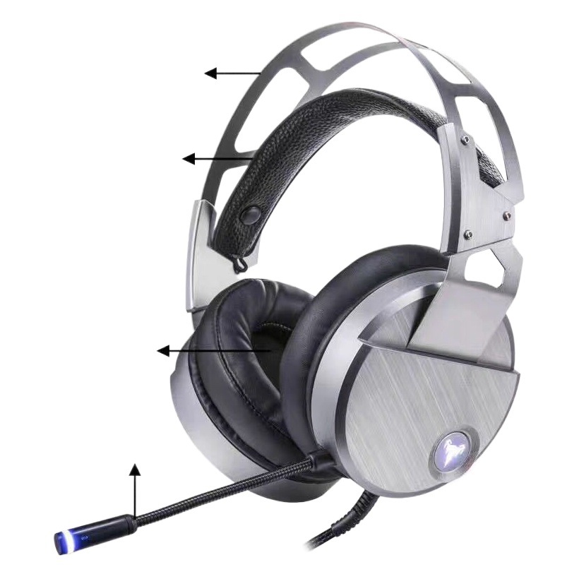 Auriculares auriculares con cable de titanio rápido VK0 Barra de Internet computadora e-sports USB estéreo curso en línea auriculares para estudiantes